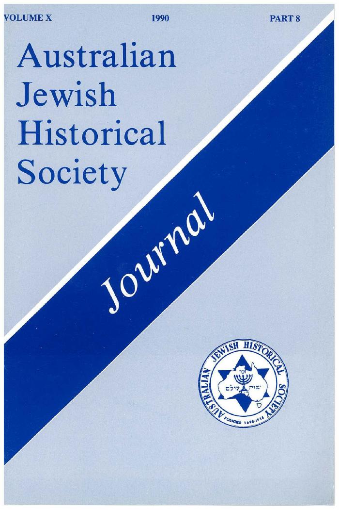Australian Jewish Historical Society Journal, 10, 8 (1990)