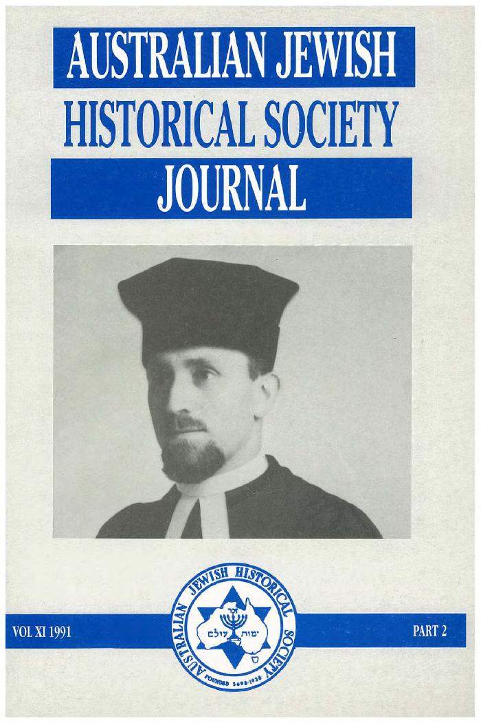 Australian Jewish Historical Society Journal, 11, 2 (1991)