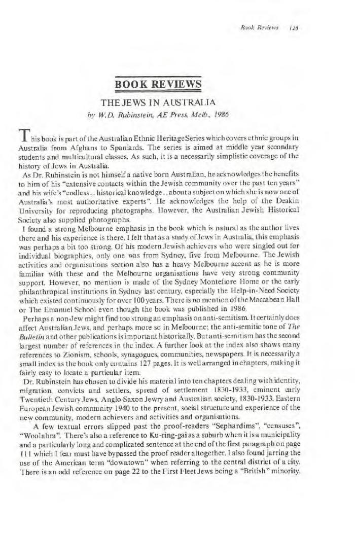 The Jews in Australia