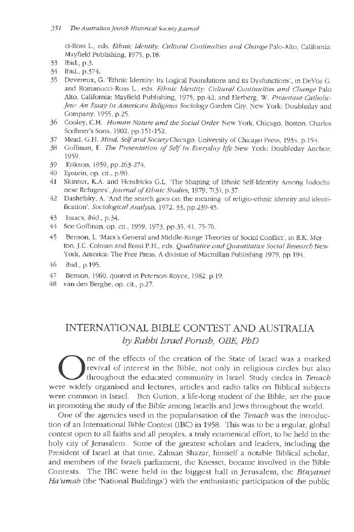 International bible contest and Australia