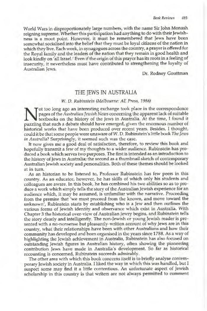 The Jews in Australia