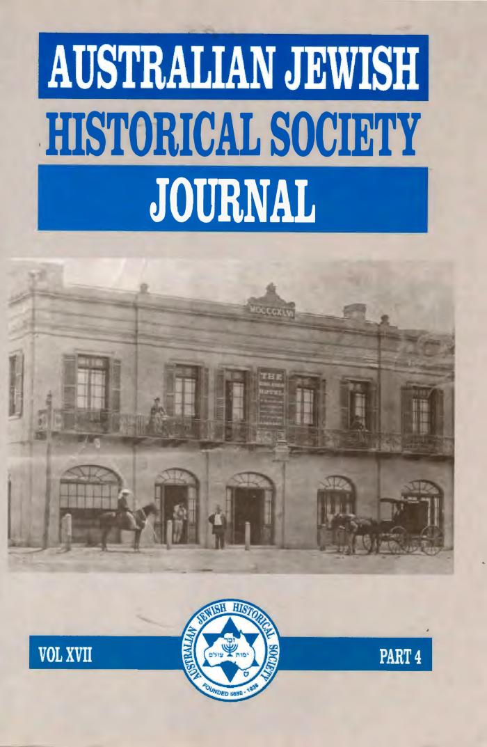 Australian Jewish Historical Society Journal, 17, 4 (2005)