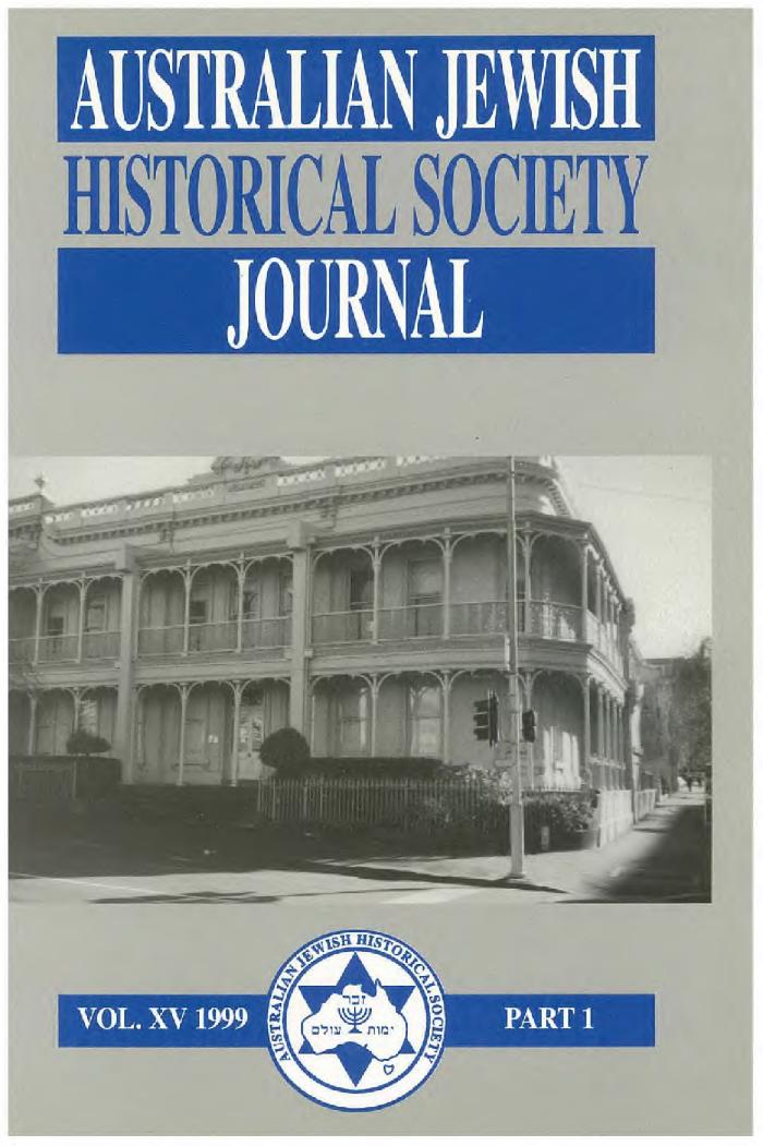 Australian Jewish Historical Society Journal, 15, 1 (1999)