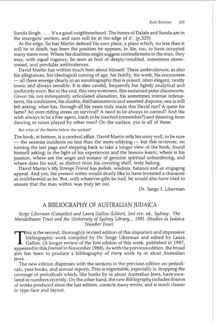 A bibliography of Australian Judaica