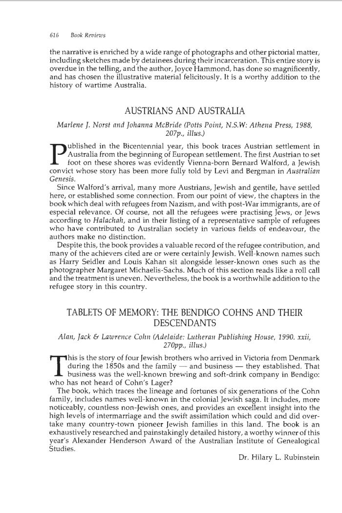 Austrians and Australia