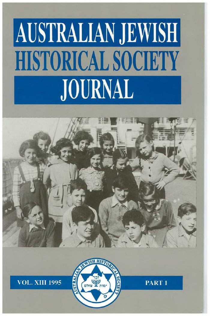 Australian Jewish Historical Society Journal, 13, 1 (1995)