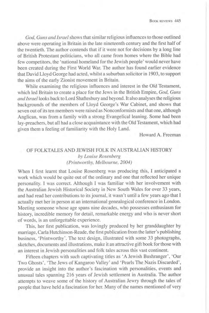 Of Folktales and the Jewish Folk in Australian History