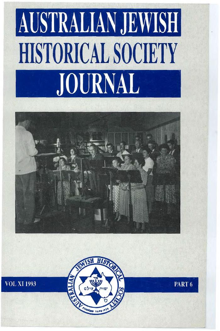 Australian Jewish Historical Society Journal, 11, 6 (1993)
