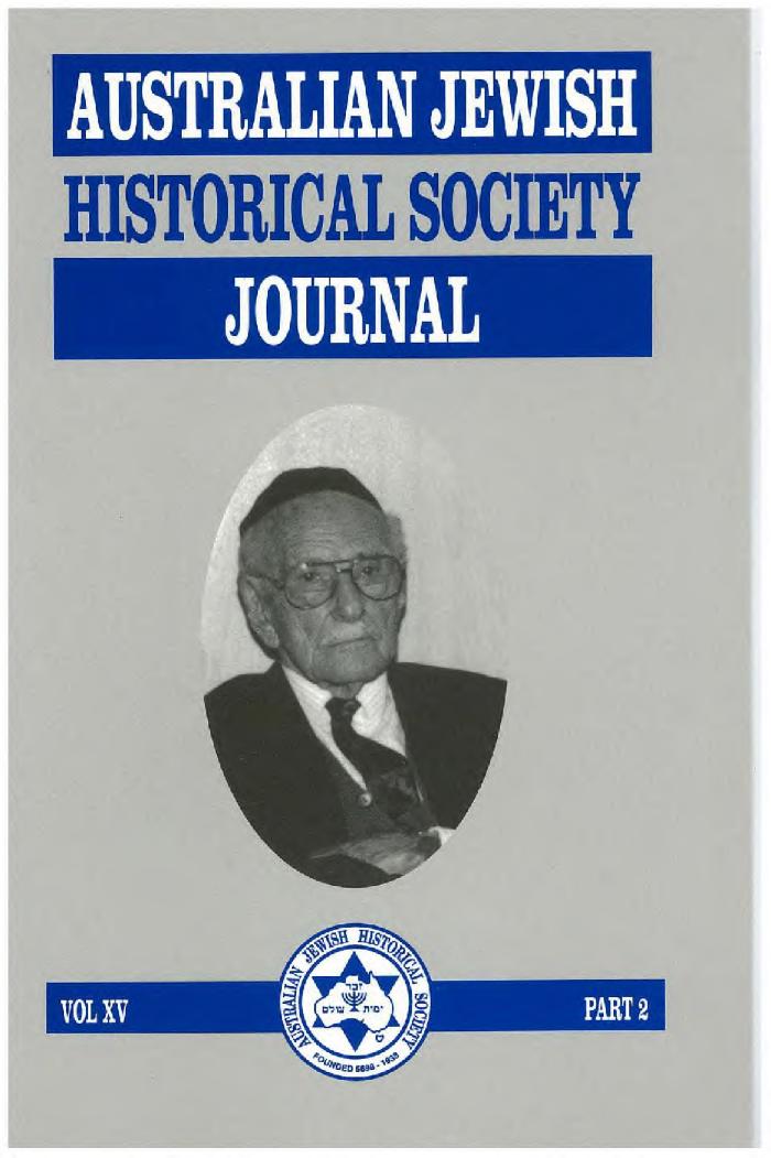 Australian Jewish Historical Society Journal, 15, 2 (2000)