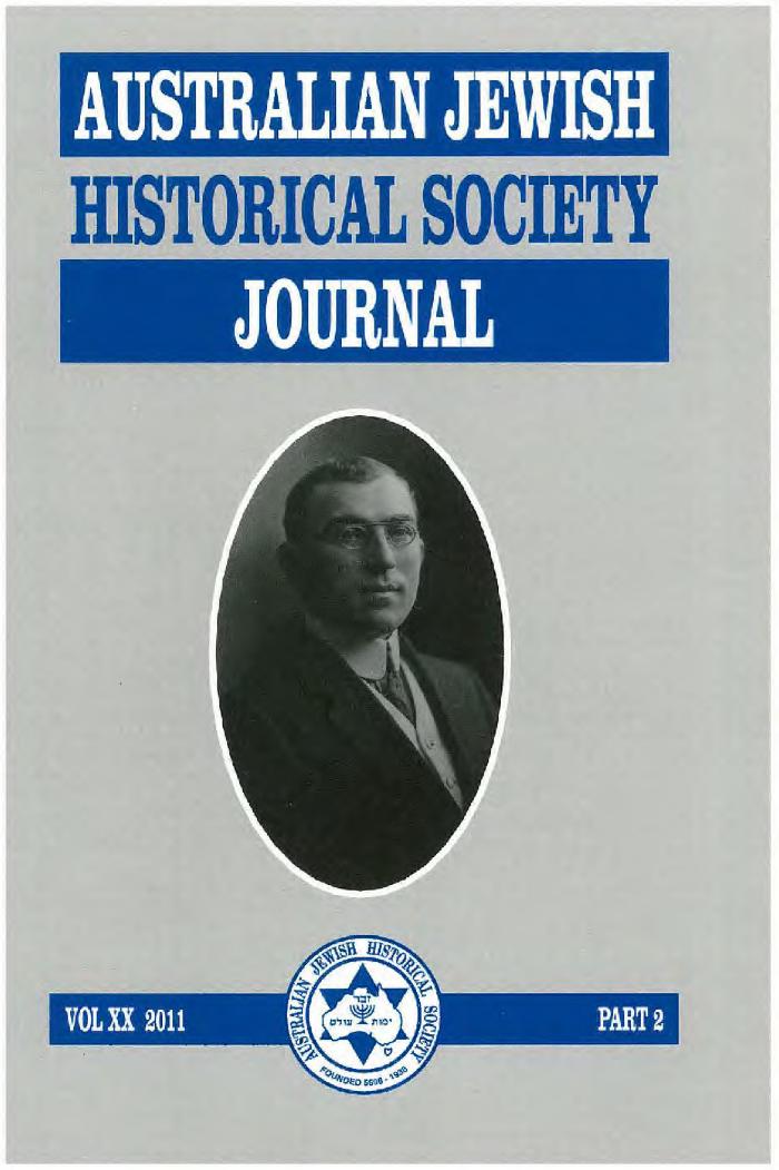 Australian Jewish Historical Society Journal, 20, 2 (2011)