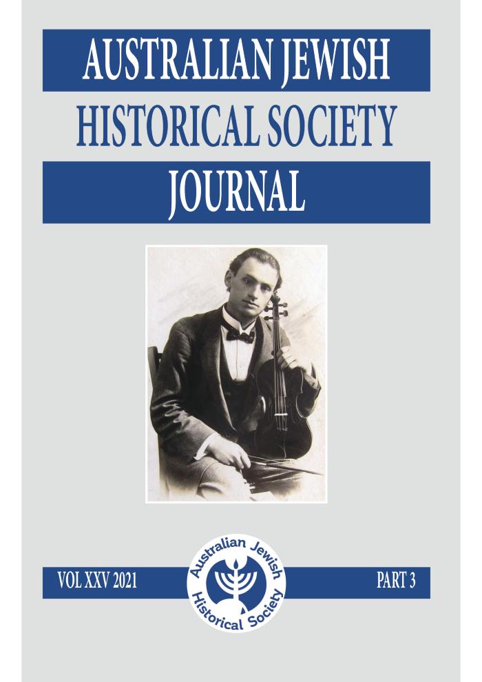 Australian Jewish Historical Society Journal, 25, 3 (2021)