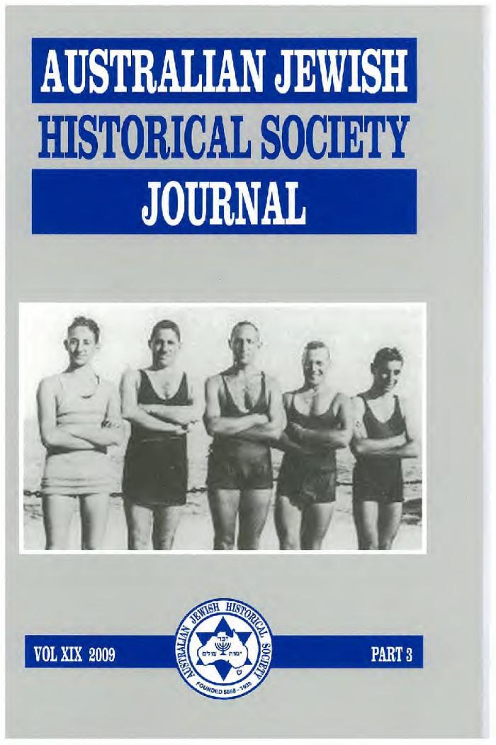 Australian Jewish Historical Society Journal, 19, 3 (2009)