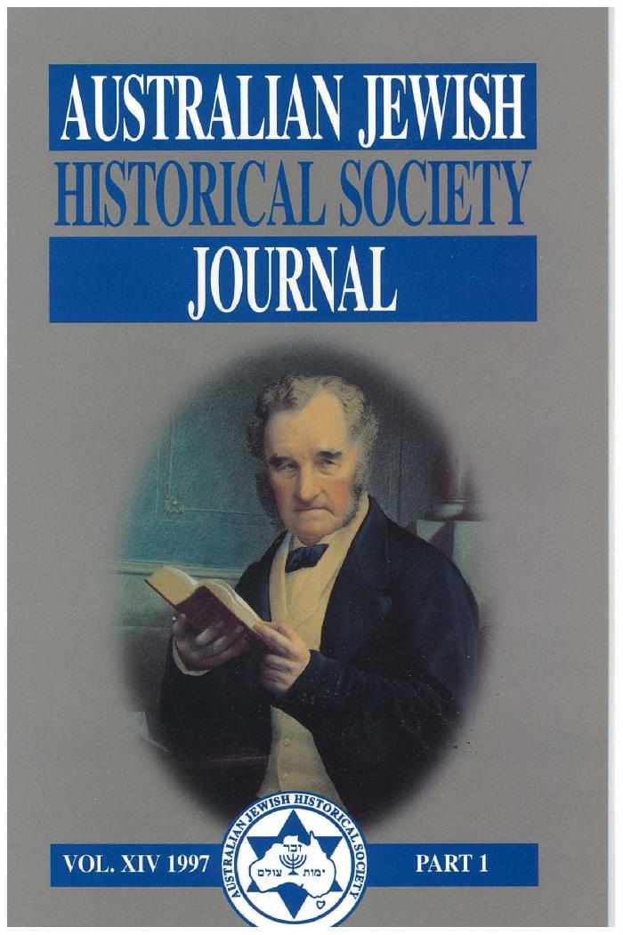 Australian Jewish Historical Society Journal, 14, 1 (1997)