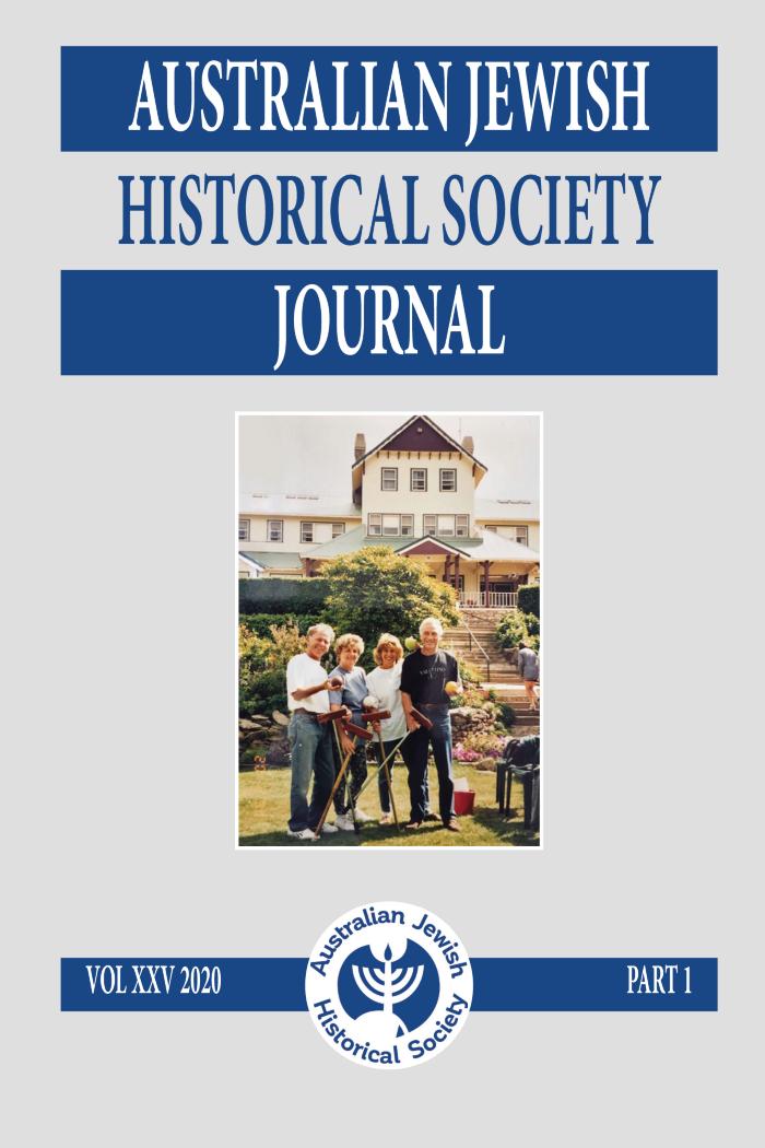 Australian Jewish Historical Society Journal, 25, 1 (2020)