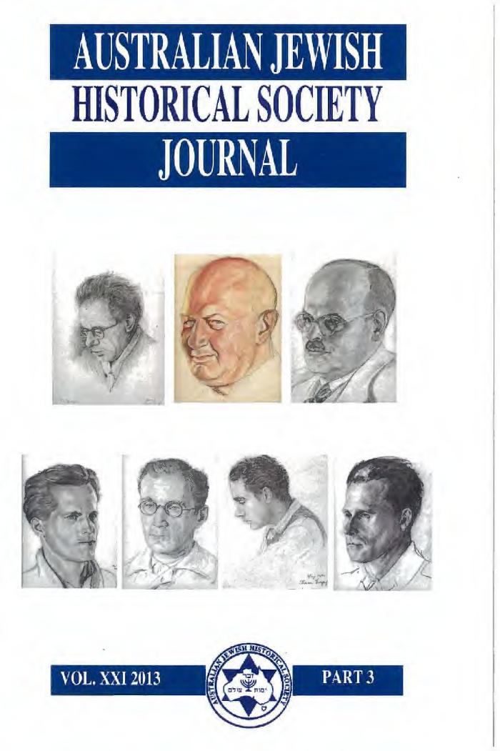 Australian Jewish Historical Society Journal, 21, 3 (2013)