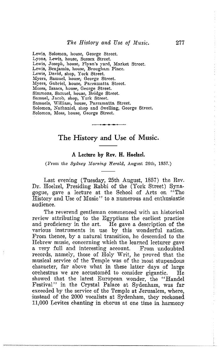 The history and use of music