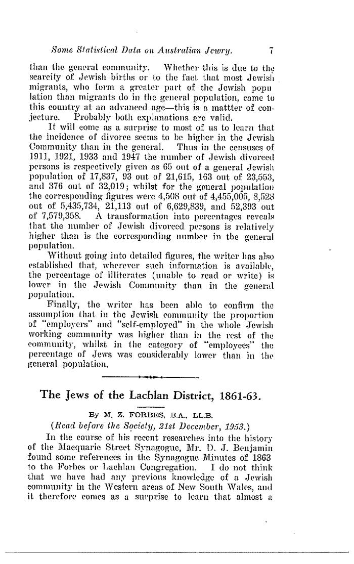 The Jews of the Lachlan District, 1861-63