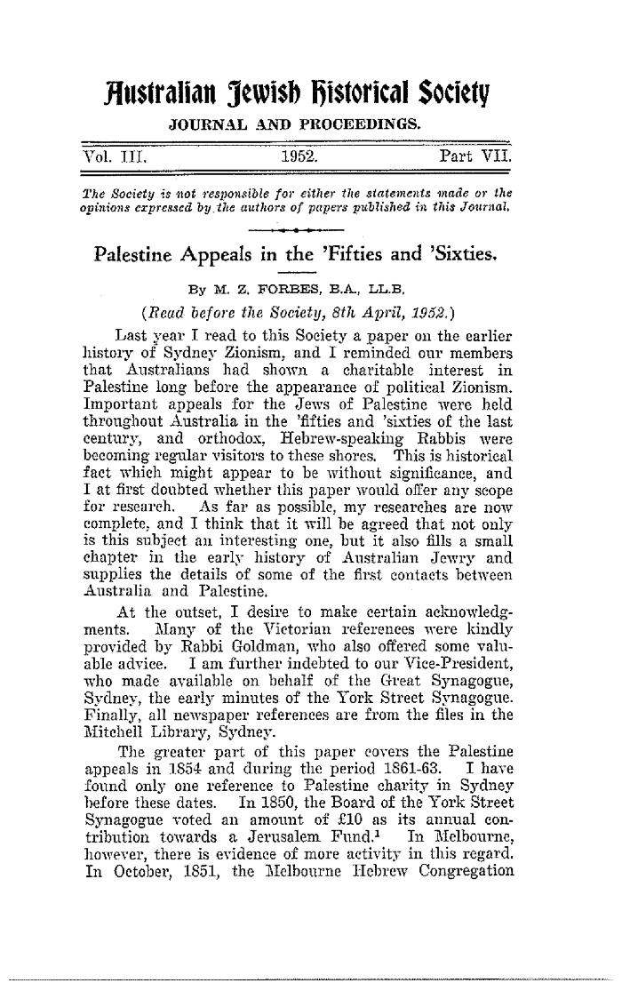 Palestine appeals in the fifties and sixties
