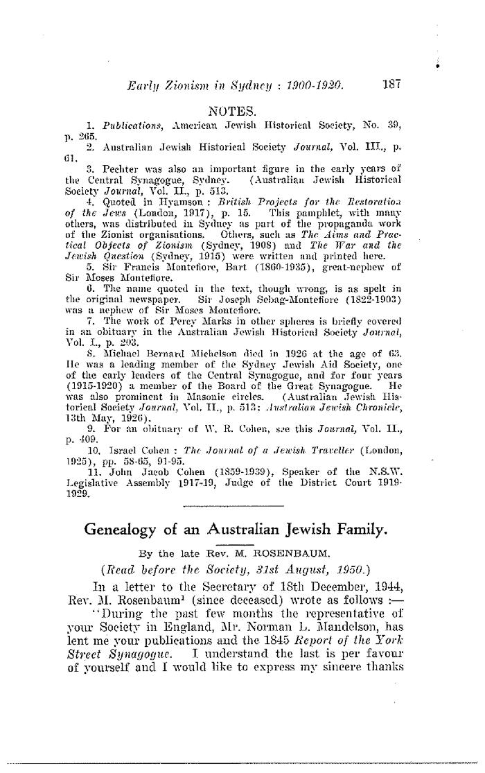 Genealogy of an Australian Jewish family