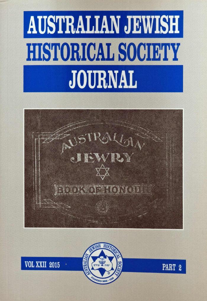 Australian Jewish Historical Society Journal, 22, 2 (2015)
