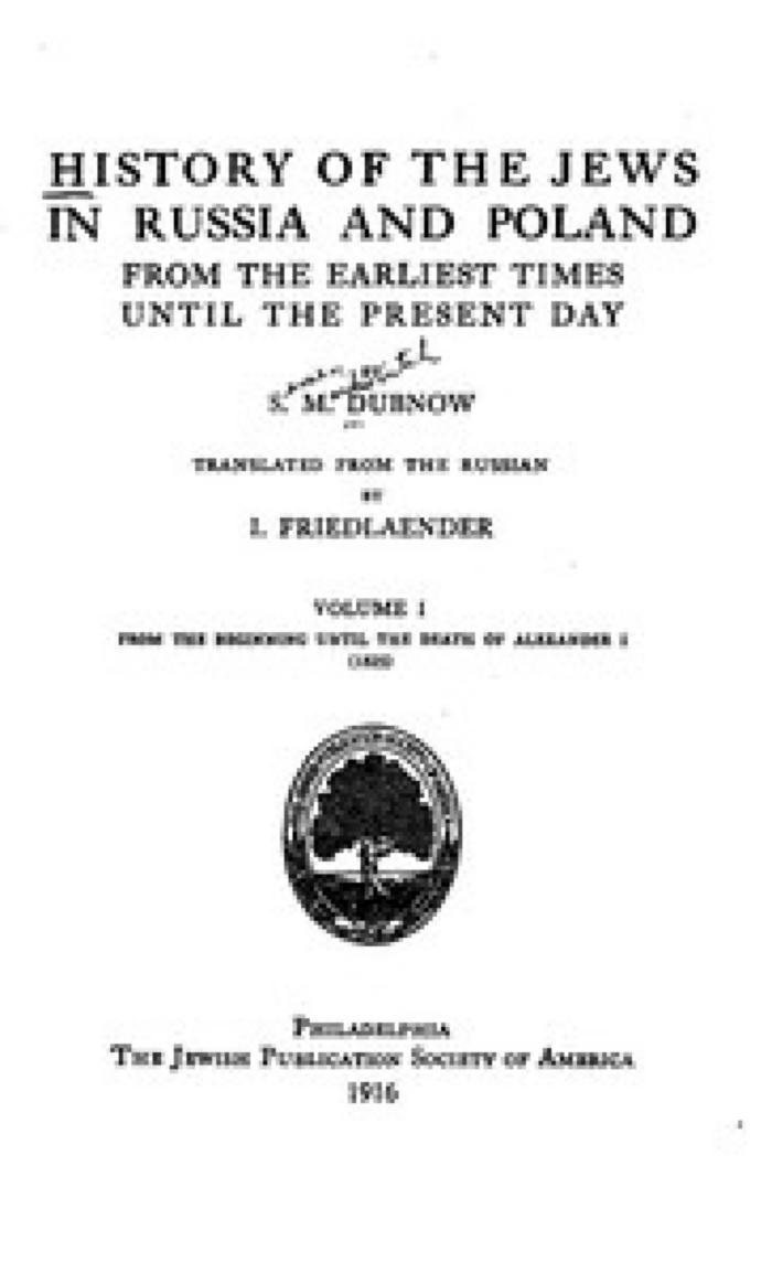 History of the Jews in Russia and Poland