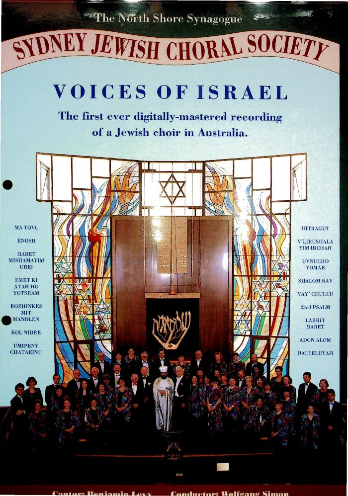 Voices of Israel Sydney Jewish Choral Society -  The first ever digitally-mastered recording of a Je …