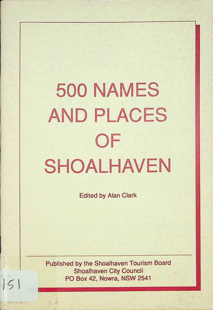 Five Hundred Names and Places of Shoalhaven