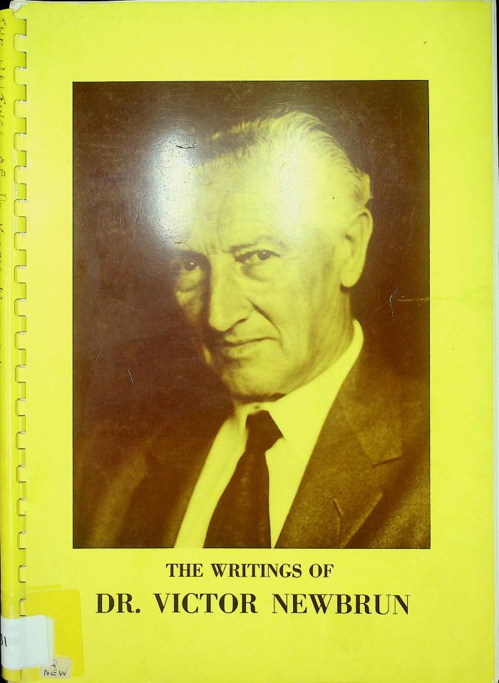 Writings of Dr Victor Newbrun, The