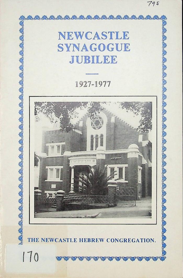 Newcastle Synagogue Jubilee 1927-1977