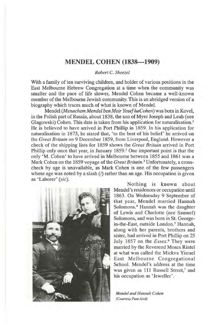 Mendel Cohen