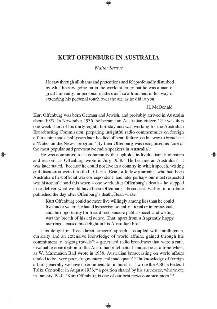 Kurt Offenburg in Australia